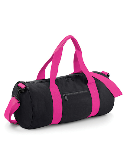 BG140 Original Barrel Bag bedrucken – Ansicht in Black-Fuchsia