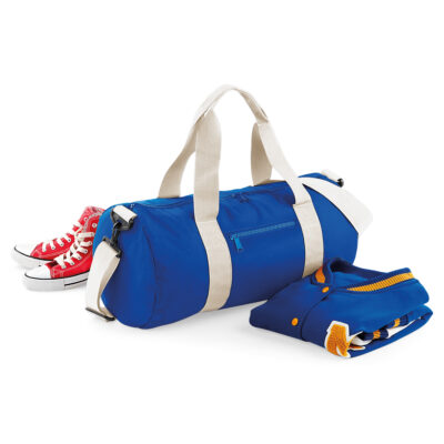 BG140 Original Barrel Bag bedrucken – Ansicht in Bright Royal-Off White