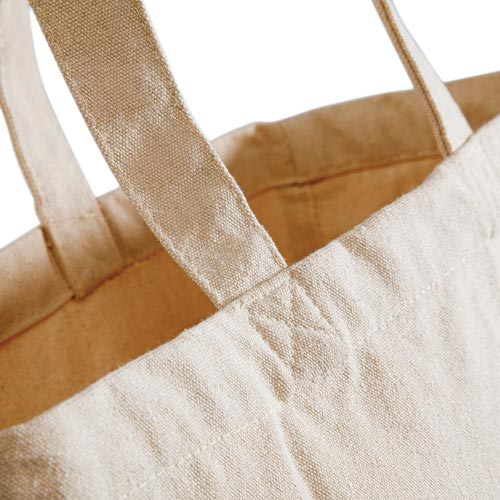 Canvastasche Classic Shopper Quadra QD23 – Detailansicht 407 g/m² Baumwoll-Canvas, schwere Materialstärke, Premium-Verarbeitung, Kreuznähte
