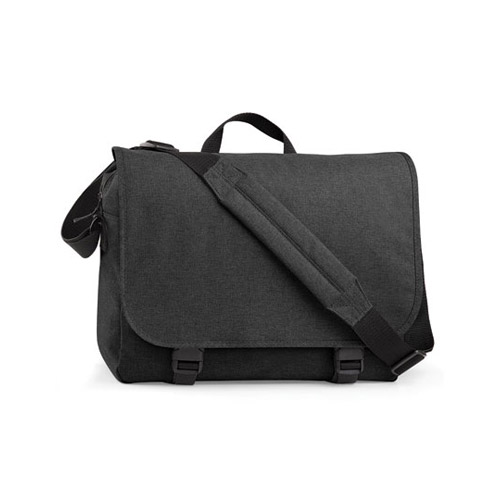 Two Tone Digital Messenger Bag von BagBase BG218 aus dem Anthrazit melierten Polyester zum Bedrucken als Werbetasche bei taschenprint Detailansicht