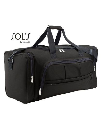 SOLS Travelbag Weekend bedrucken – Frontansicht im Black