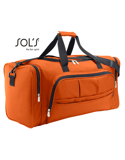 SOLS Travelbag Weekend bedrucken – Frontansicht im Orange