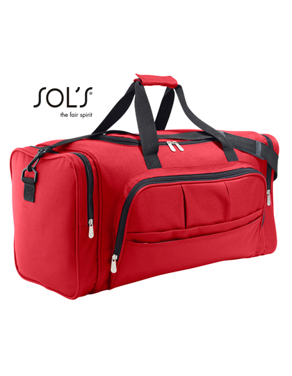SOLS Travelbag Weekend bedrucken – Frontansicht im Red