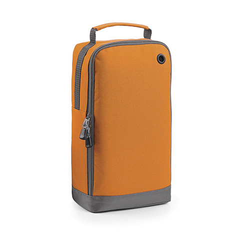 Athleisure Shoe Bag BG540 bedrucken – Frontansicht in Orange mit grauen Details