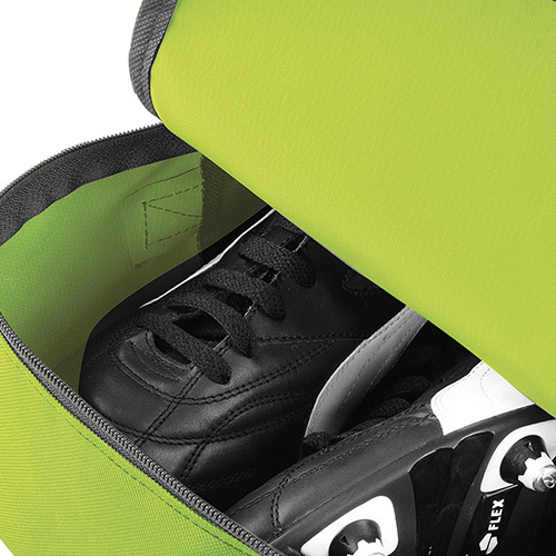Athleisure Shoe Bag BG540 bedrucken – Detailansicht Innenraum in Lime Green