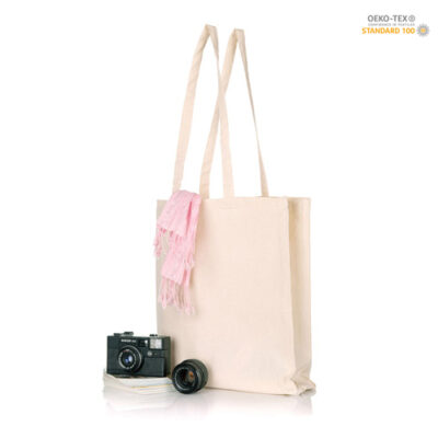 Baumwolltasche Boden und Seitenfalte 38x42x10cm bedruckt bei taschenprint mit Logo oder Werbung als Einkaufstasche bestens geeignet