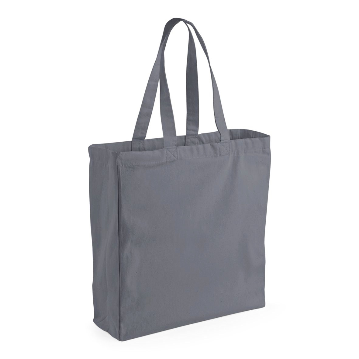 Canvas Classic Shopper W108 Westford Mill in graphite grey – 270 g/m² Baumwoll-Canvas, 39x42x13 cm, 26 Liter, Boden- und Seitenfalte, bedruckbar
