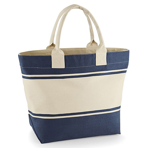 Robuste Einkaufstasche Canvas Deck Bag aus schwerem Baumwoll-Canvas, mit Innentasche, grosses Volumen, von Quadra, in naturfarbend oder bicolor