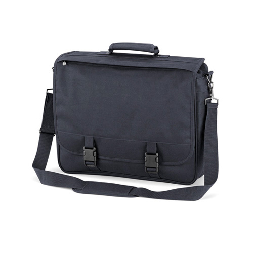 Die Dokumententasche Portfolio Briefcase, eine Businesstasche mit vielen Organizerfächern und Halterungen für Stifte. Vorn und hinten mit zusätzlichen Fächer mit Reißverschluss. Abnehmbarer, verstellbarer Schultergurt mit Karabinerhaken aus Metall. Tragegriff und Schultergurt sind gepolstert. In der Breite erweiterbar duch zusätzlichen Reißverschluss