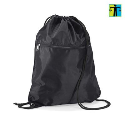 Premium Rucksacktasche Gymsack von Quadra in der Farbe Schwarz