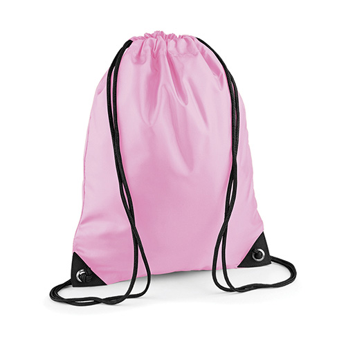 Premium Polyesterturnbeutel Gymsac BG10 von BagBase Classic Pink