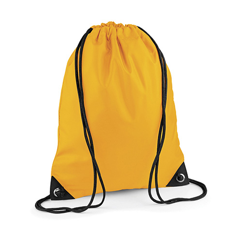 Premium Polyesterturnbeutel Gymsac BG10 von BagBase Gelb Gold