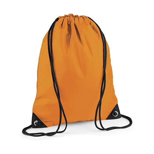 Premium Polyesterturnbeutel Gymsac BG10 von BagBase Orange