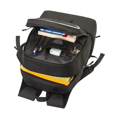 Innenraum des Sport Rucksack Albi in Schwarz mit Hauptfach und 47 Litern Volumen