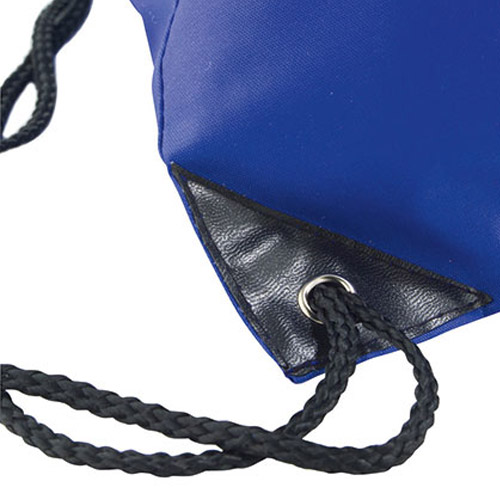 Turnbeutel Backpack Urban SOL's Polyester Royalblau – Detailansicht verstärkte Kordelbefestigung unten, 210D Polyester, robuste Verarbeitung