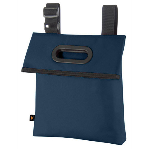 Umhängetasche Event Bag Easy, in der Farbe Navy mit in der Länge verstellbaren Schultergurt, Hauptfach mit Tragegriffen, verschliessbar durch Klettverschluss