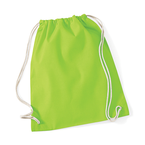 Sportbeutel Lime Grün natürlicher Henkel