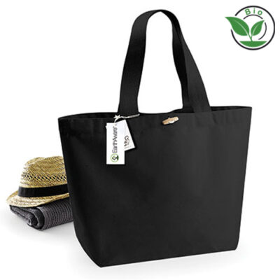 EarthAware Organic Marina Bag XL W855 Westford Mill in Natur – 340 g/m² Bio-Baumwoll-Canvas, 40x39x19 cm, Boden- und Seitenfalte, Henkel 60 cm, bedrucken