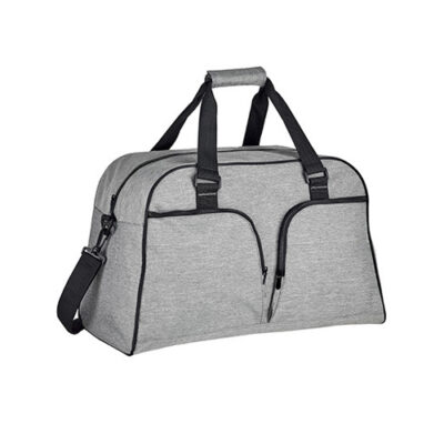 Reisetasche Travel Bag Hudson Praktisch bedrucken Streuartikel Zwei kurze und Ein langer Henkel in der Farbe Grau
