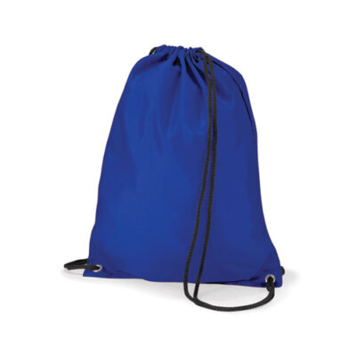 BG5 Turnbeutel aus Polyester Farbe schwarz mit zwei schwarzen Kordeln