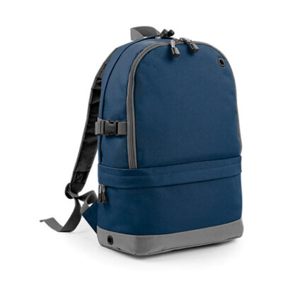 Athleisure pro backpack Werbemittel French Navy graue Details