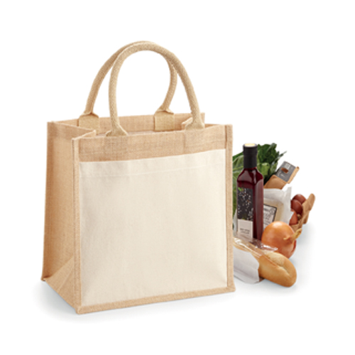 Jutetasche Cotton Pocket Jute Gift Bag Werbetasche zum Bedrucken bei taschenprint.de