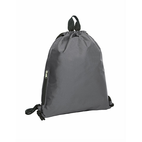 Zugbeutel Join Turnbeutel Halfar in Anthracite – Polyester-Ripstop, 36x45 cm, schwarze Kordeln, Halfar Markenqualität HF3055, jetzt bedrucken