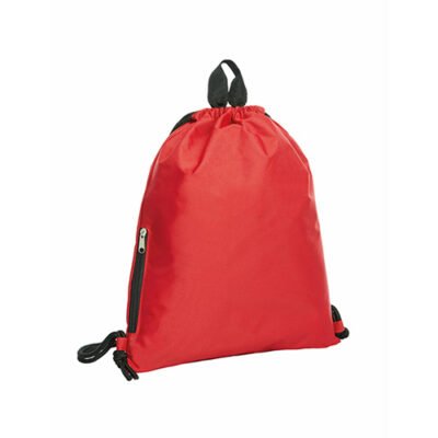 Zugbeutel Join Turnbeutel Halfar in Rot – Polyester-Ripstop, 36x45 cm, schwarze Kordeln, Halfar Markenqualität 1813055, jetzt bedrucken