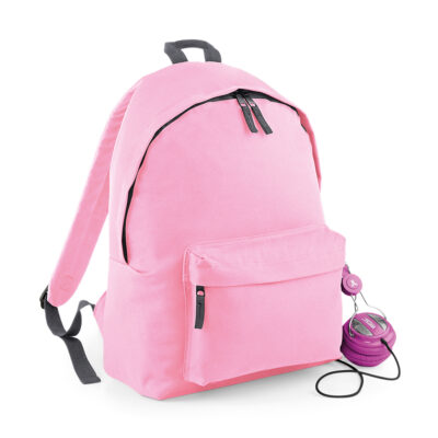 Original Fashion Backpack BG125 bedrucken – Frontansicht in Classic Pink