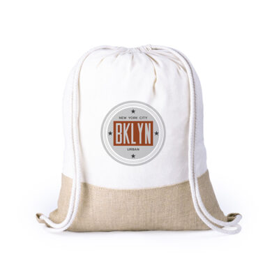 Turnbeutel Baumwoll-Jutebeutel Badix Werbetasche im trendigen Look bedrucken mit Logo bei taschenprint