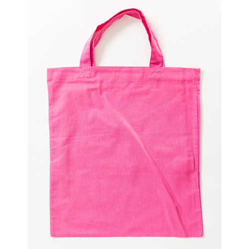 Baumwolltasche Basic Preishit kurze Henkel in Pink – 140 g/m² OEKO-TEX Baumwolle, 38x42 cm, Siebdruck Made in Germany, bedruckbar