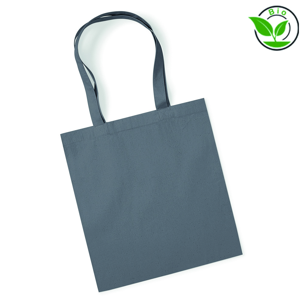 Organic Premium Cotton Bag W261 Westford Mill in Graphite Grey – 200 g/m² Bio-Baumwolle, 38x42 cm, lange Henkel 67 cm, 8 Farben, bedrucken