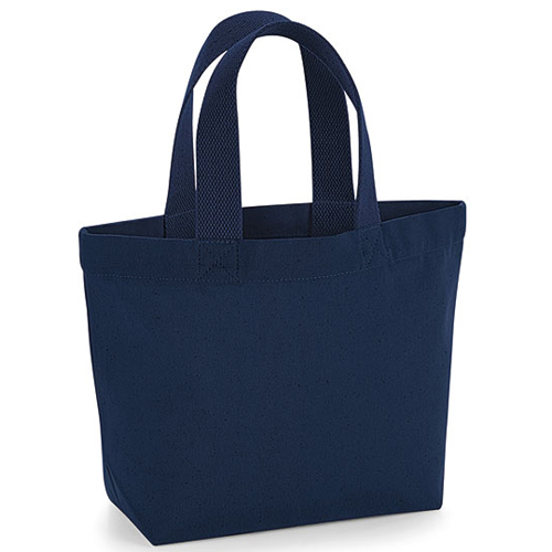 rganic Marina Mini Bag W845 Westford Mill in Dunkelblau – 340 g/m² Bio-Baumwoll-Canvas, 26x21x10 cm, kurze Henkel 34 cm, Control Union zertifiziert, bedrucken