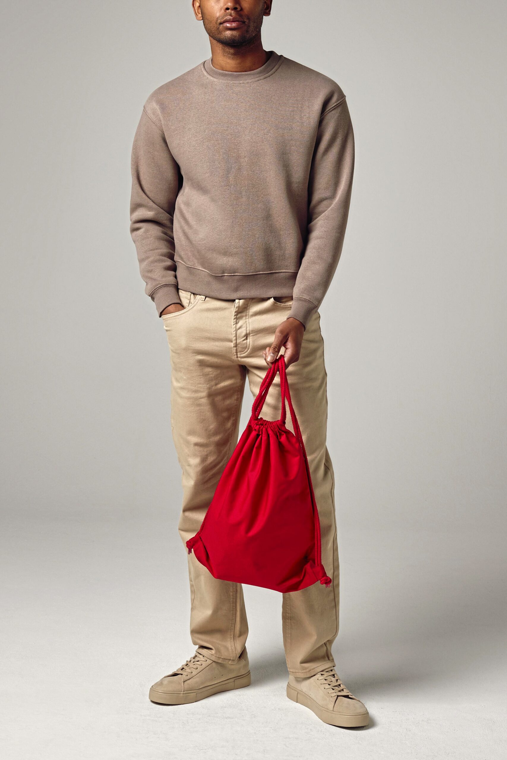 Organic Premium Cotton Gymsack W260 Westford Mill in Classic Red– 200 g/m² Bio-Baumwolle, 37x46 cm, Kordelzugverschluss, 8 Farben, bedrucken, Lifestyle