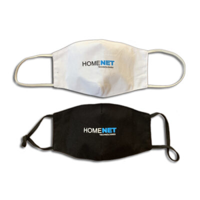 Hygienemaske Gesichtsmaske Baumwolle Logodruck, in Farbe weiß oder schwarz Öko-Tex-zertifiziert, mit Filter-Fach