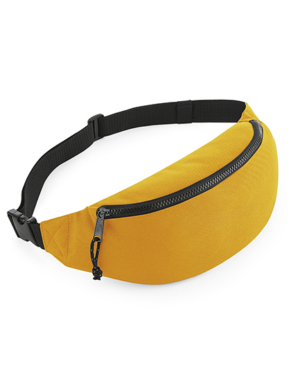 Recycled Waistpack Gürteltasche BG282 bedrucken – Rückansicht in Mustard