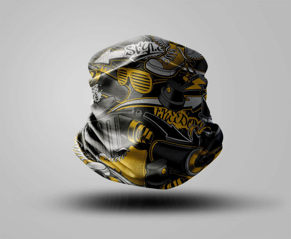 Halstuch Schlauchschal Multifunktionstuch Jack Premium Loop mit All-Over-Print Graffitti bei taschenprint.de