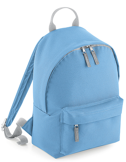 BG125S Mini Fashion Backpack Kinderrucksack bedrucken – Frontansicht in Sky Blue