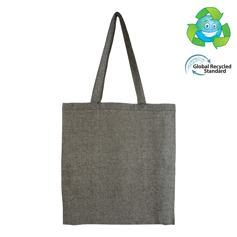 Recycling Tasche Shopper Nutria in schwarz meliert