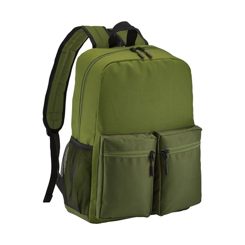 Sport Rucksack Cutro bedrucken – Frontansicht in Schlammgrün