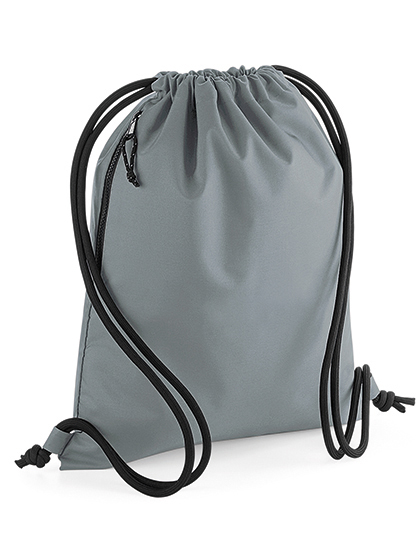 Turnbeutel Albert BG281 recycelter Polyester in Pure Grey – BagBase, 48x40 cm, Kordelzug, recyceltes Material, jetzt bedrucken