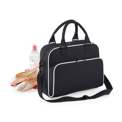 BG145 Junior Dance Bag bedrucken – Frontansicht in Black-White