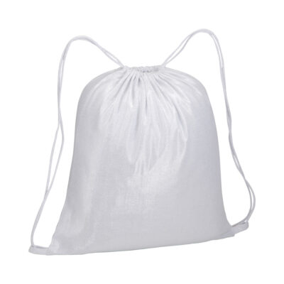 Turnbeutel glänzend Glamour Kollektion in weiß als Weihnachtstasche oder Geschenktasche bei taschenprint.de