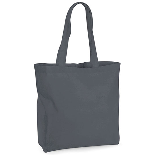 Bio-Baumwolltasche W265 Premium Shopper Westford Mill in Graphite Grey – 200 g/m² Bio-Baumwolle, 35x39x13,5 cm, Boden- und Seitenfalte, bedrucken