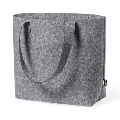 RPET Filztasche Shopper Flavux bedrucken – Frontansicht in Anthrazit