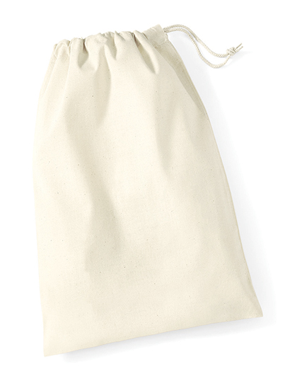 Zuziehbeutel Cotton Stuff Bag von Westford Mill W115 Säckchen aus Baumwolle in natur