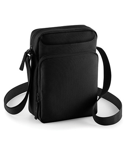 BG30 Cross Body Bag bedrucken – Frontansicht in Schwarz