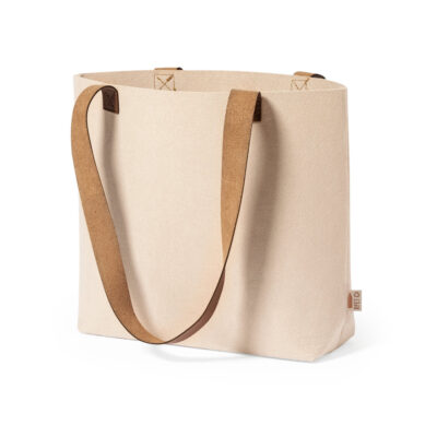 RPET Filztasche Shopper Kompul Natur mit hängenden Henkeln