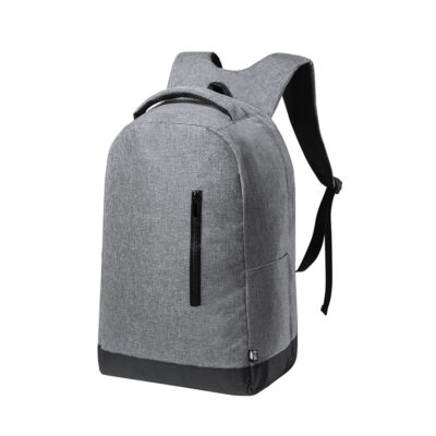 Anti-Diebstahl Rucksack RPET Bulman bedrucken – Vorderansicht aus recyceltem Polyester