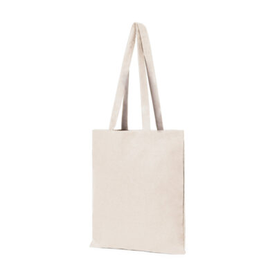 Baumwolltasche Dongay Standard Bodenfalte in Natur – 140 g/m² Baumwolle, 35x40x11 cm, lange verstärkte Henkel, bis 6 kg belastbar, bedruckbar